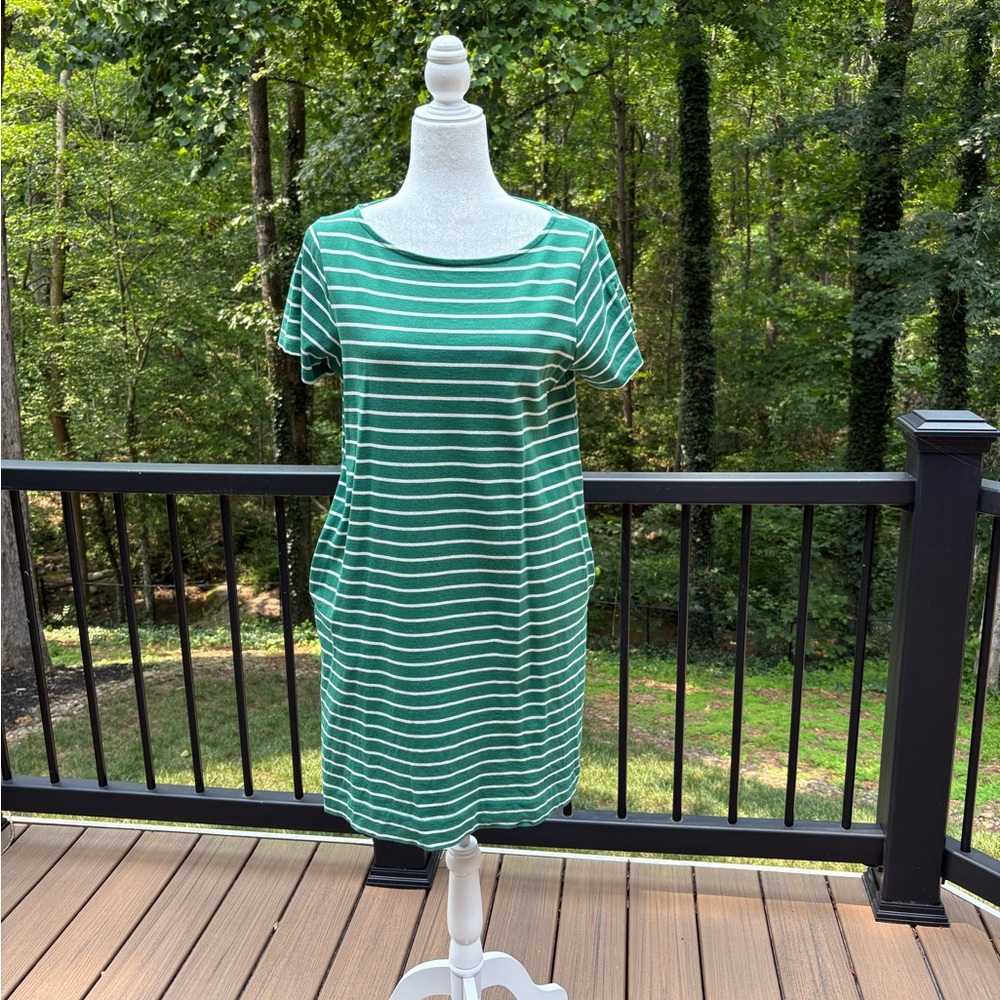 Ann Mashburn Green Striped Dress